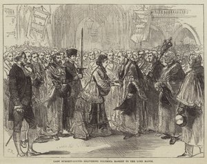 バーデット・クーツ夫人、コロンビア市を市長に届ける 作： Sir John Charles Robinson